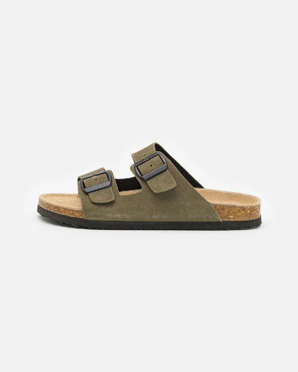 Suede Sandals - Olive