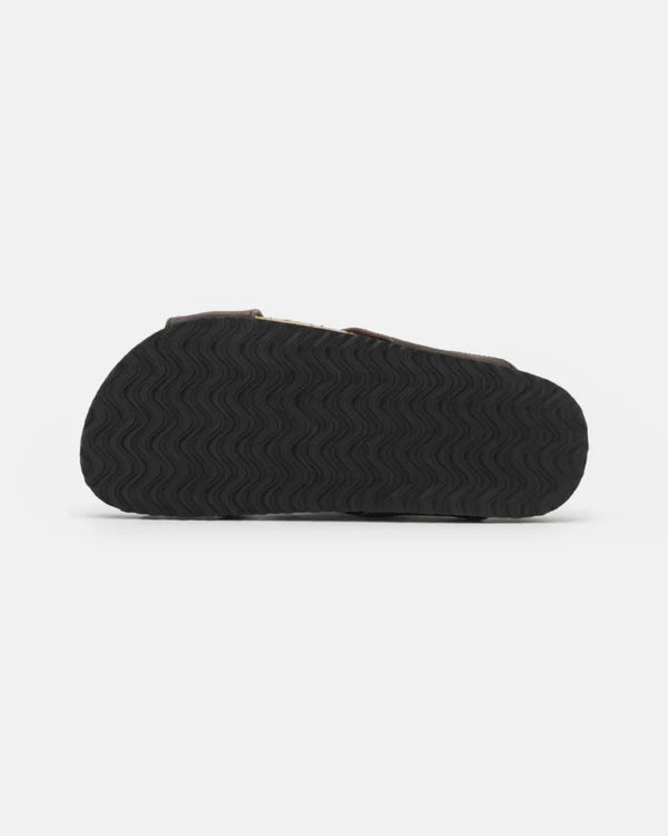 Crossover Suede Cork Sandals